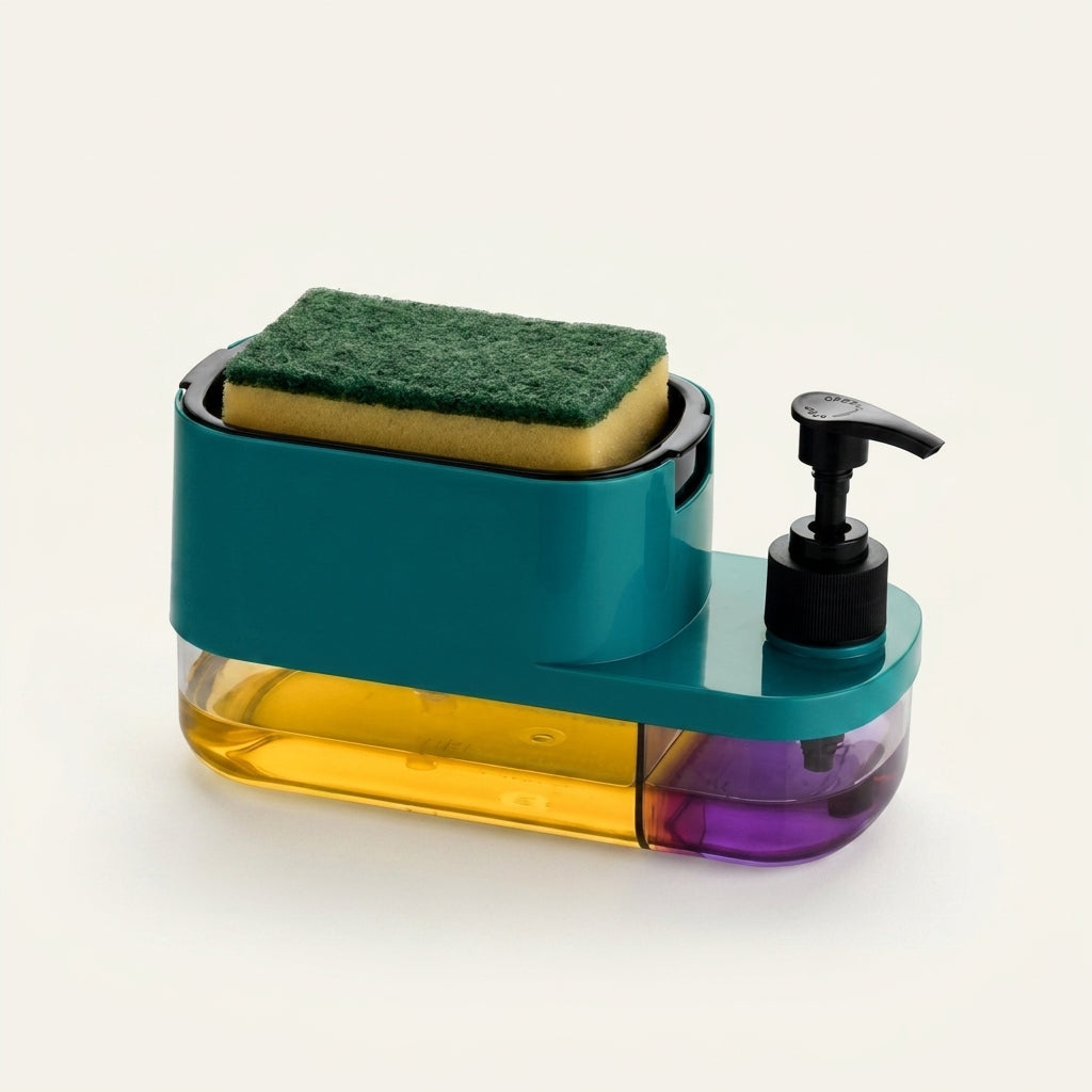 Soap Dispenser for Kitchen | 3 in 1 Soap Dispenser for Kitchen (Sponge Free) with Sponge Holder enhanced 2
